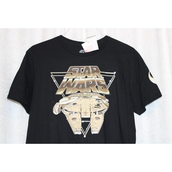 Star Wars Black T-Shirt Size XL Millennium Falcon - Picture 3 of 7
